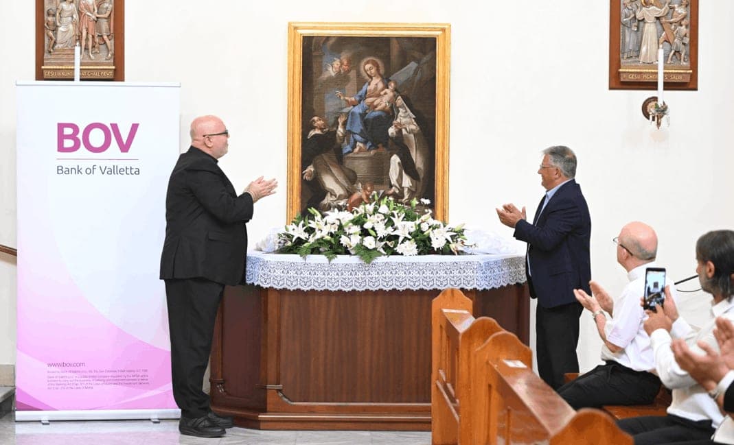 BOV Foundation restores 18th-century Marsa church painting under cultural pillar